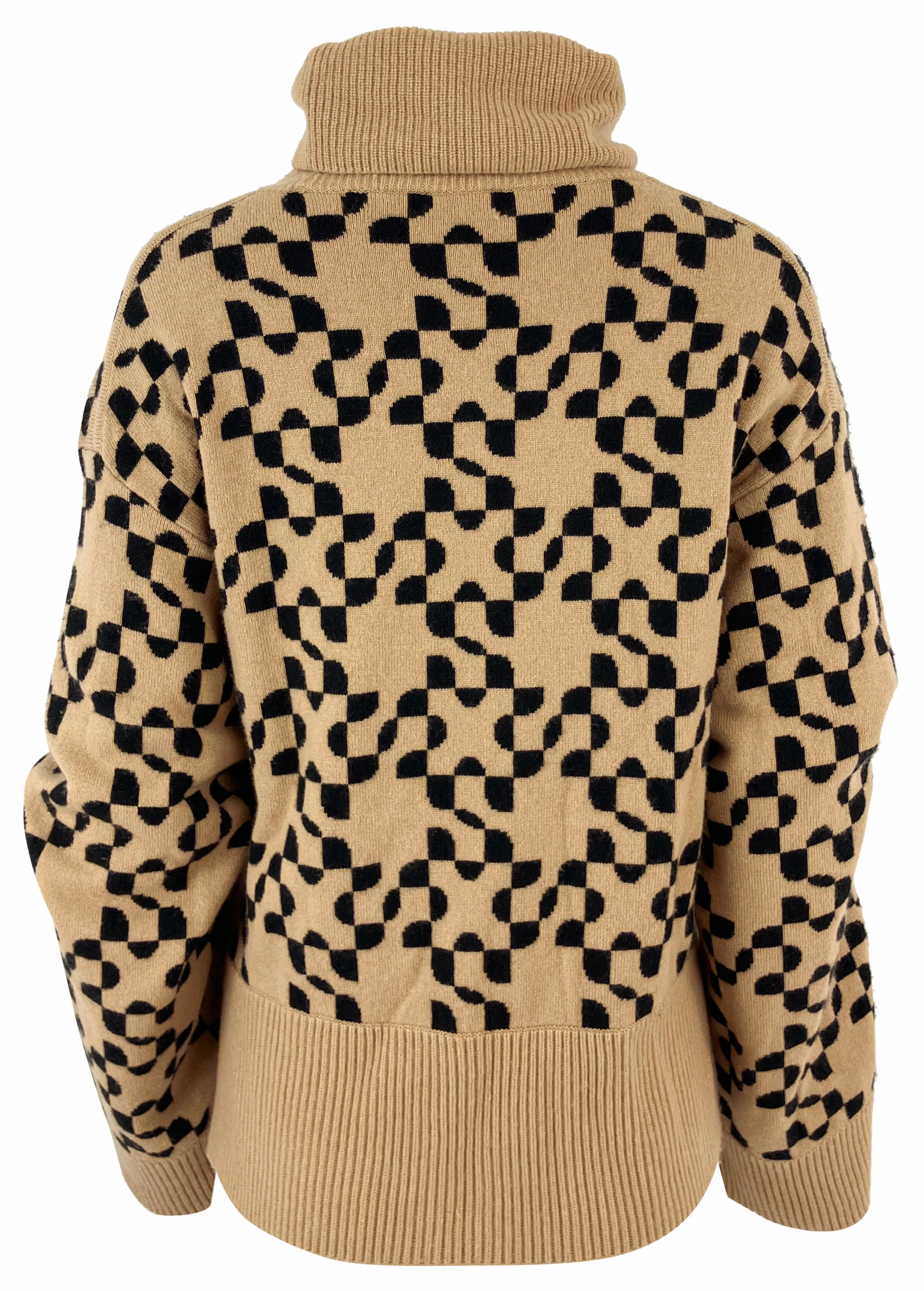 Jonathan Simkhai Charlenne Logo Sweater in Camel/Black