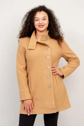 Keston Coat - Beige, Wool