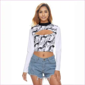 Keys Womens Hollow Chest Tight Crop Top