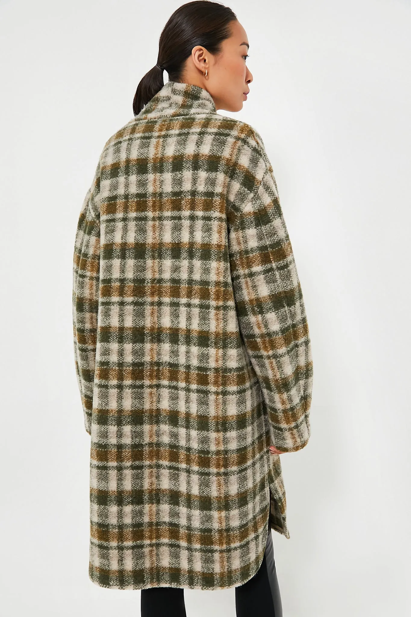 Khaki Ecru Plaid Gabriel Coat