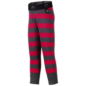 Kids Merino Blend 200 Leggings (Stripe Smoke/Fuchsia)