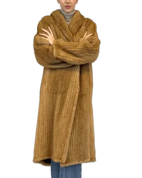 KNITTED MINK COAT