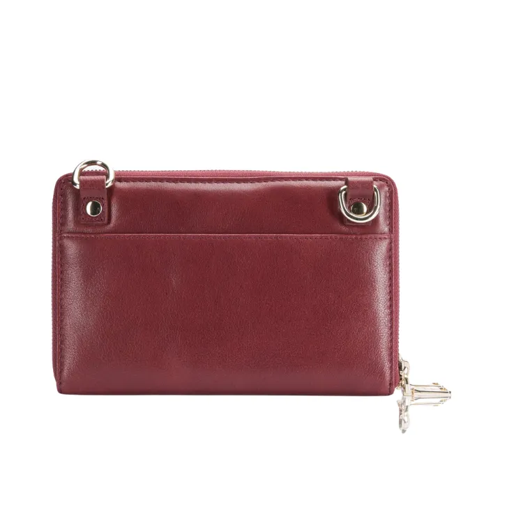 Ladies Purse with Detachable Strap - Red