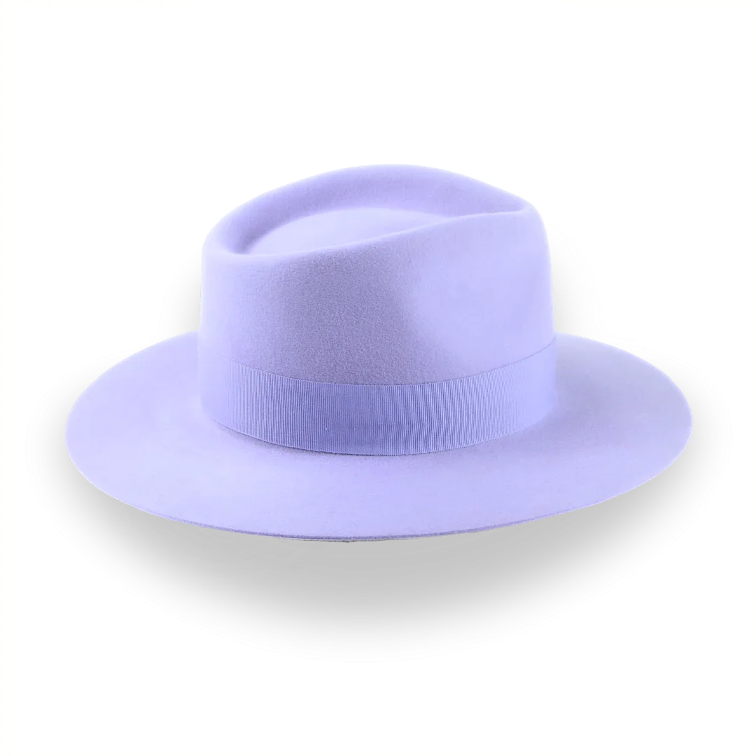 Lavender Flat Brim Fedora in Premium Fur Felt | The Solo