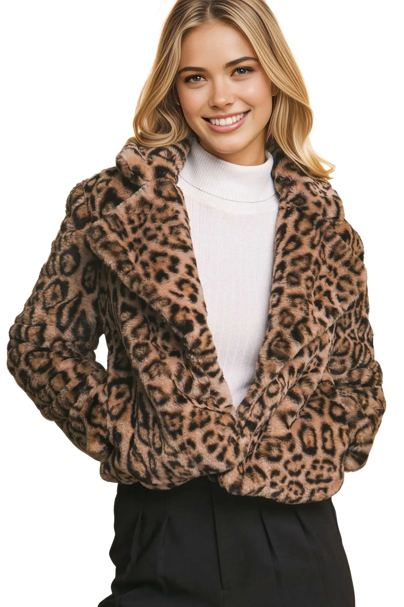 Leopard Cropped Jacket