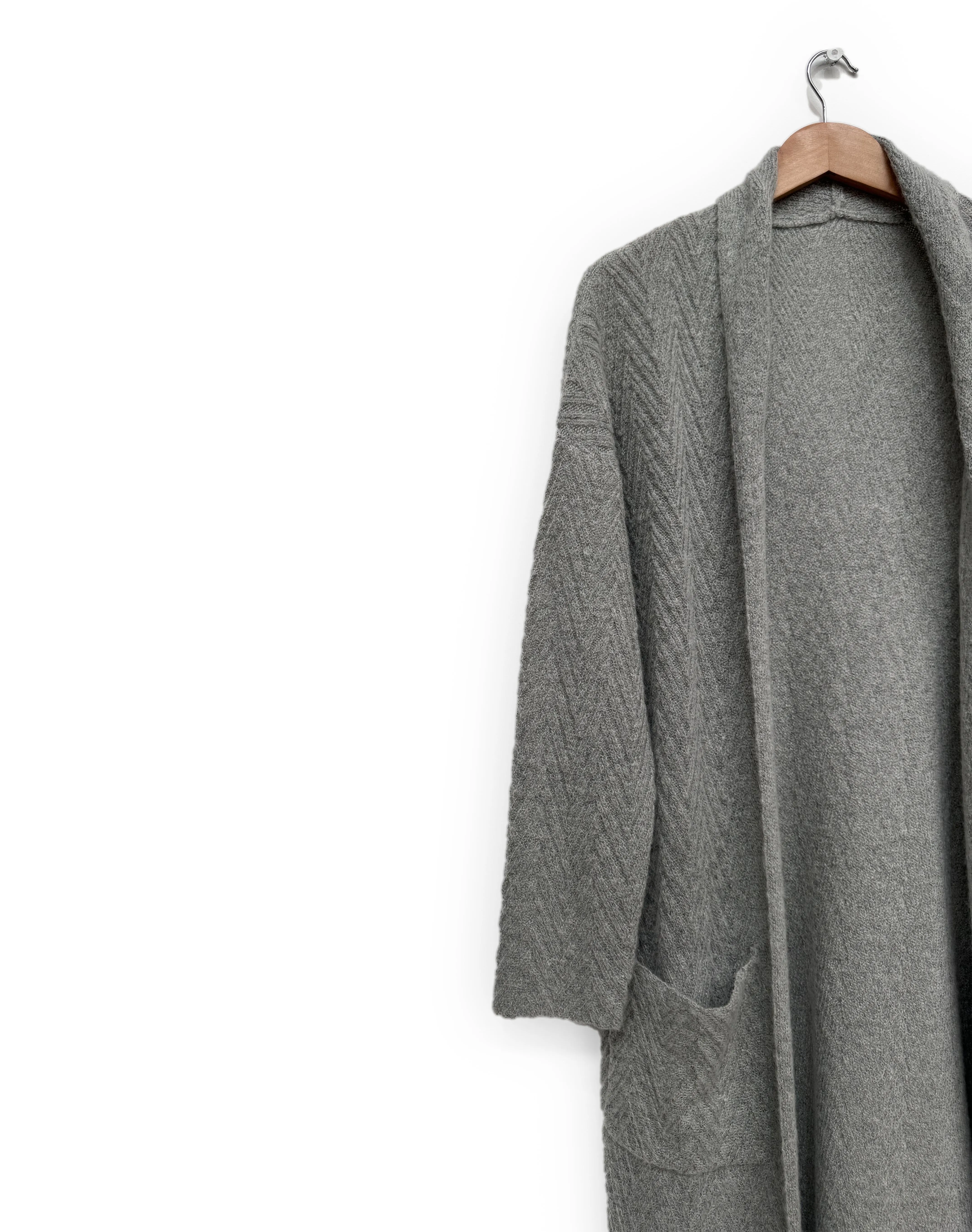 Long Line Cardigan in Grey