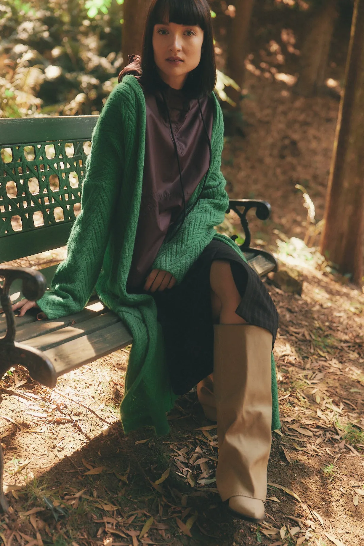 Long Line Cardigan in Grey