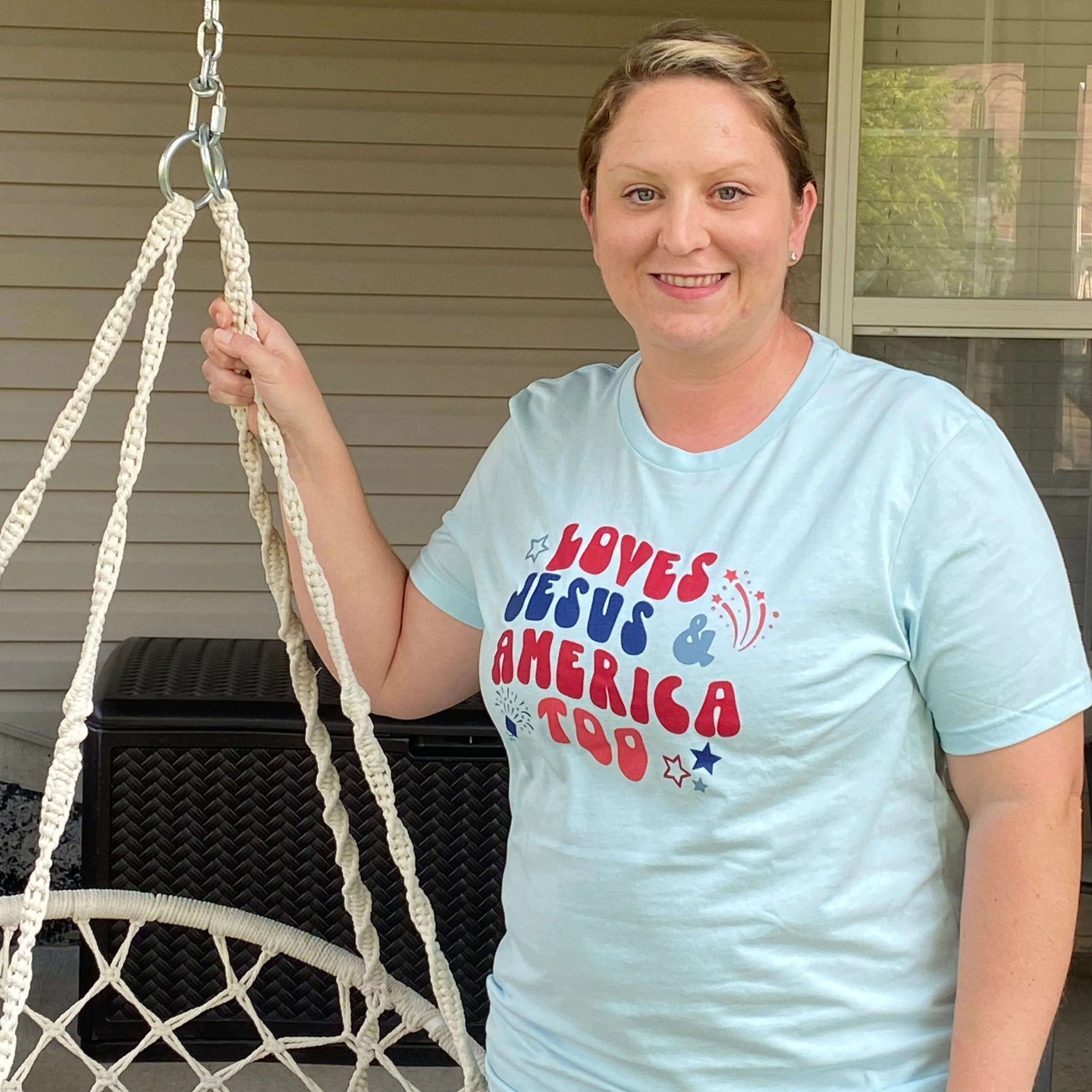 Loves Jesus and America Too Multicolor Unisex Shirt