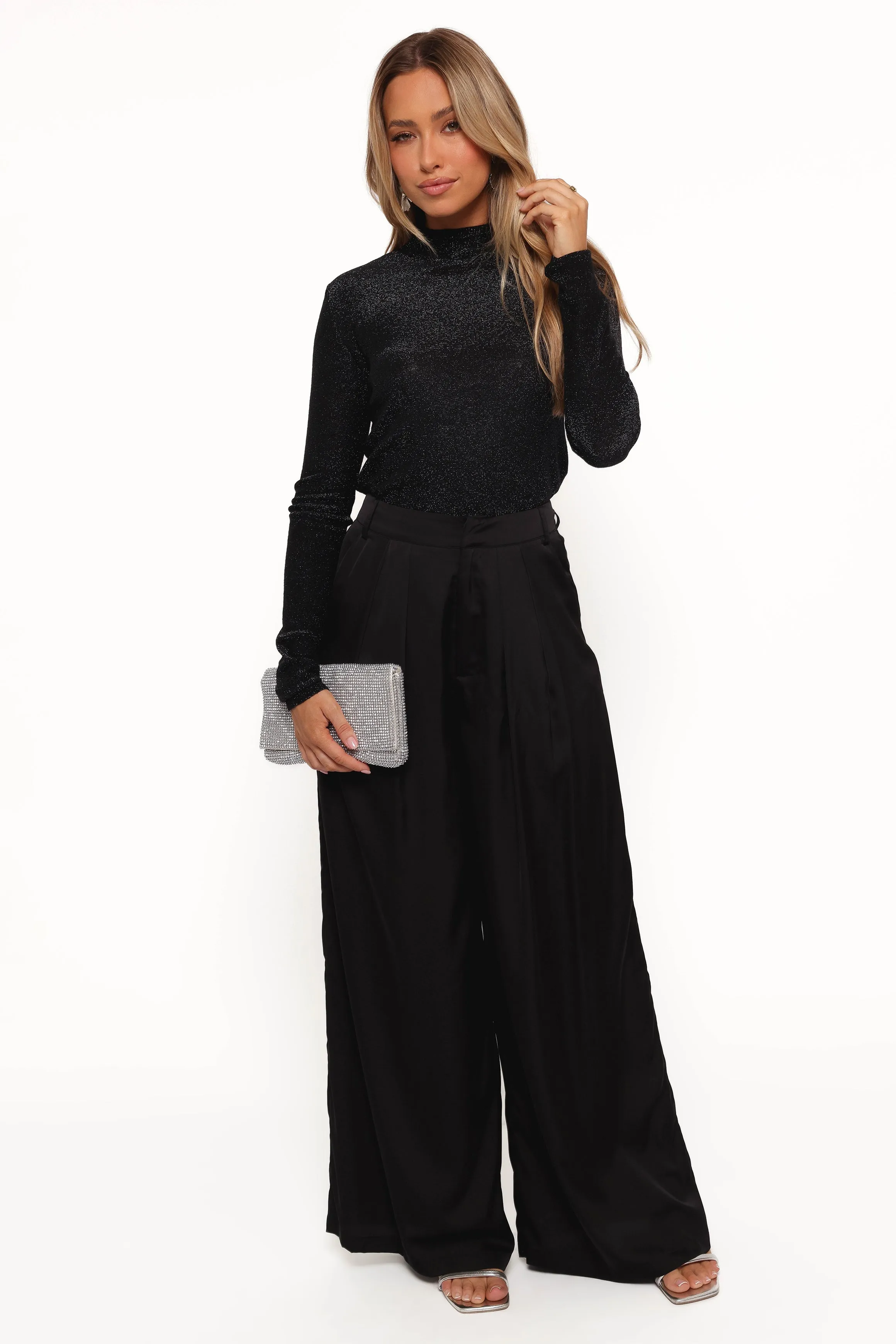 Lovie Turtleneck Top - Black