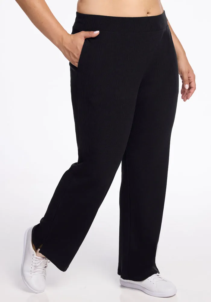 Luca Ribbed Pants - Black