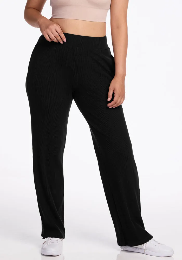 Luca Ribbed Pants - Black