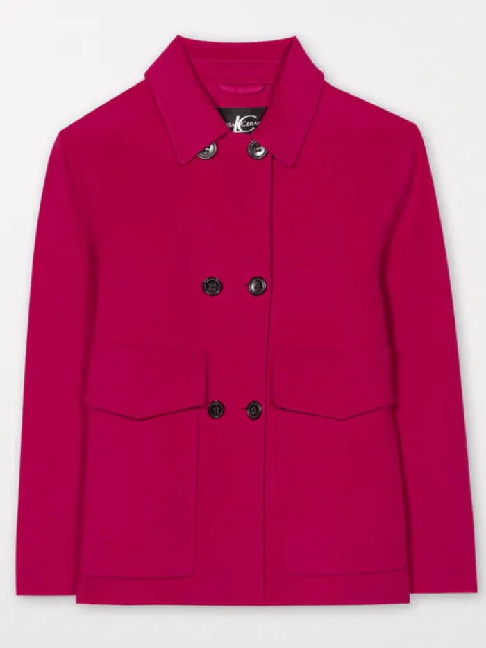 Luisa Cerano Double Face Jacket In Berry Pink 408591 4080 Col 0455