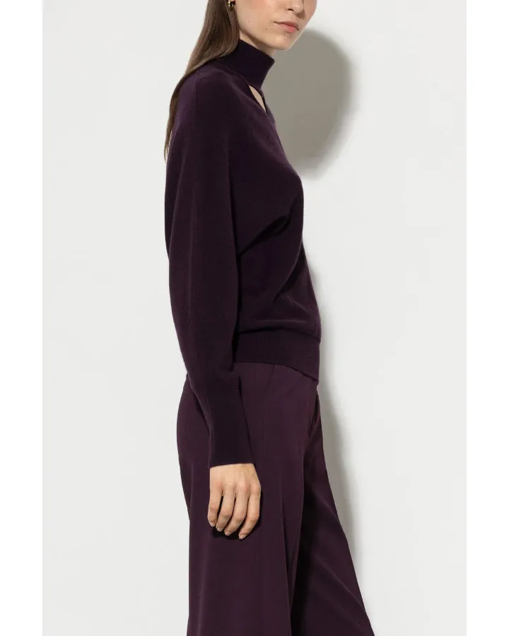 Luisa Cerano Turtleneck Cutout Sweater