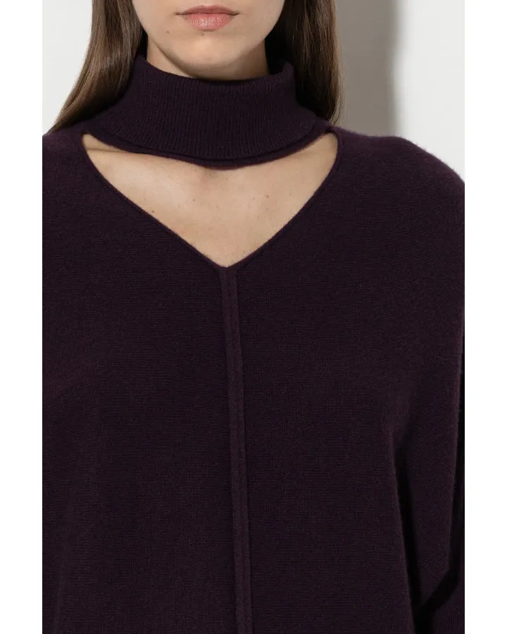 Luisa Cerano Turtleneck Cutout Sweater