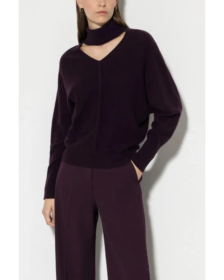 Luisa Cerano Turtleneck Cutout Sweater