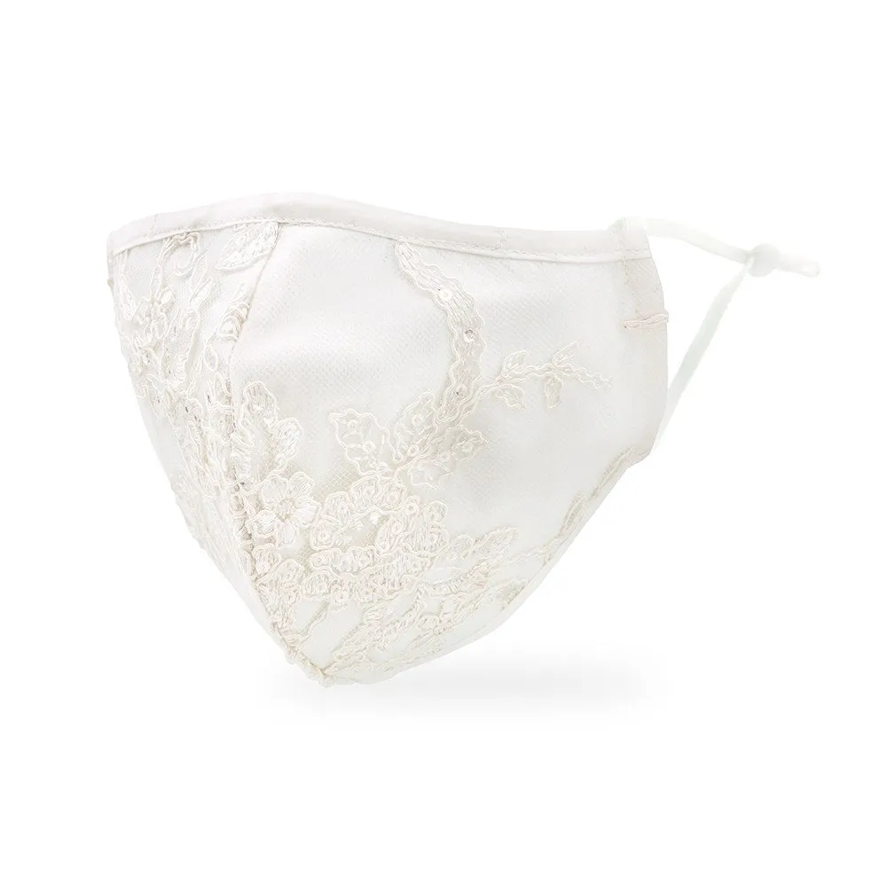 LUXURY REUSABLE, WASHABLE CLOTH FACE MASK WITH FILTER POCKET - BRIDAL BOUTIQUE