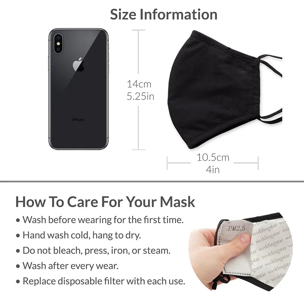 LUXURY REUSABLE, WASHABLE CLOTH FACE MASK WITH FILTER POCKET - CHAMPAGNE GOLD SEQUIN