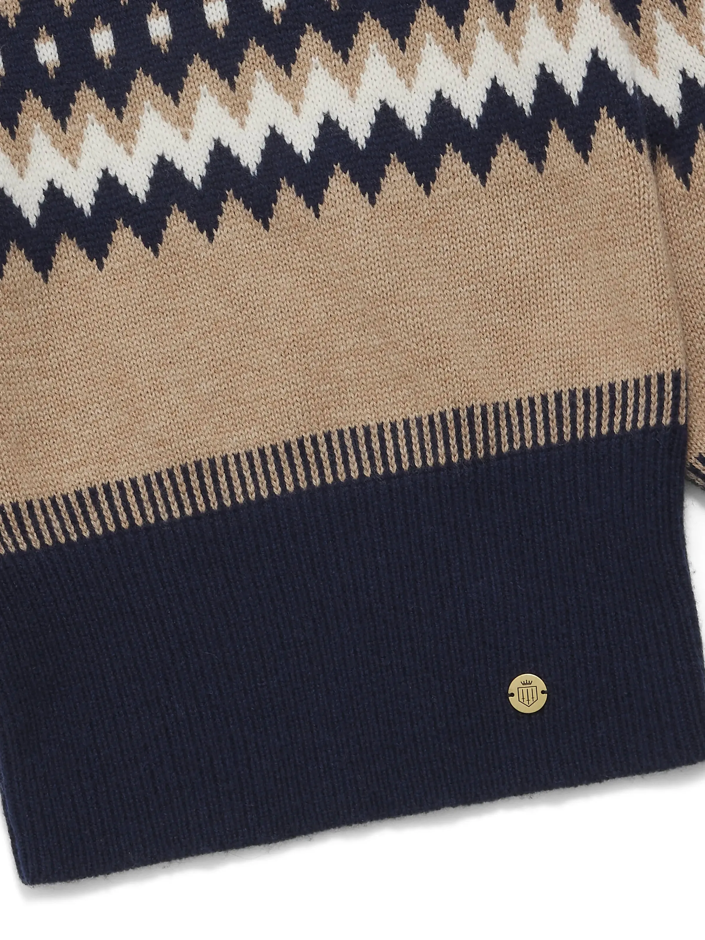 Maggie Fairisle Jumper - Biscuit