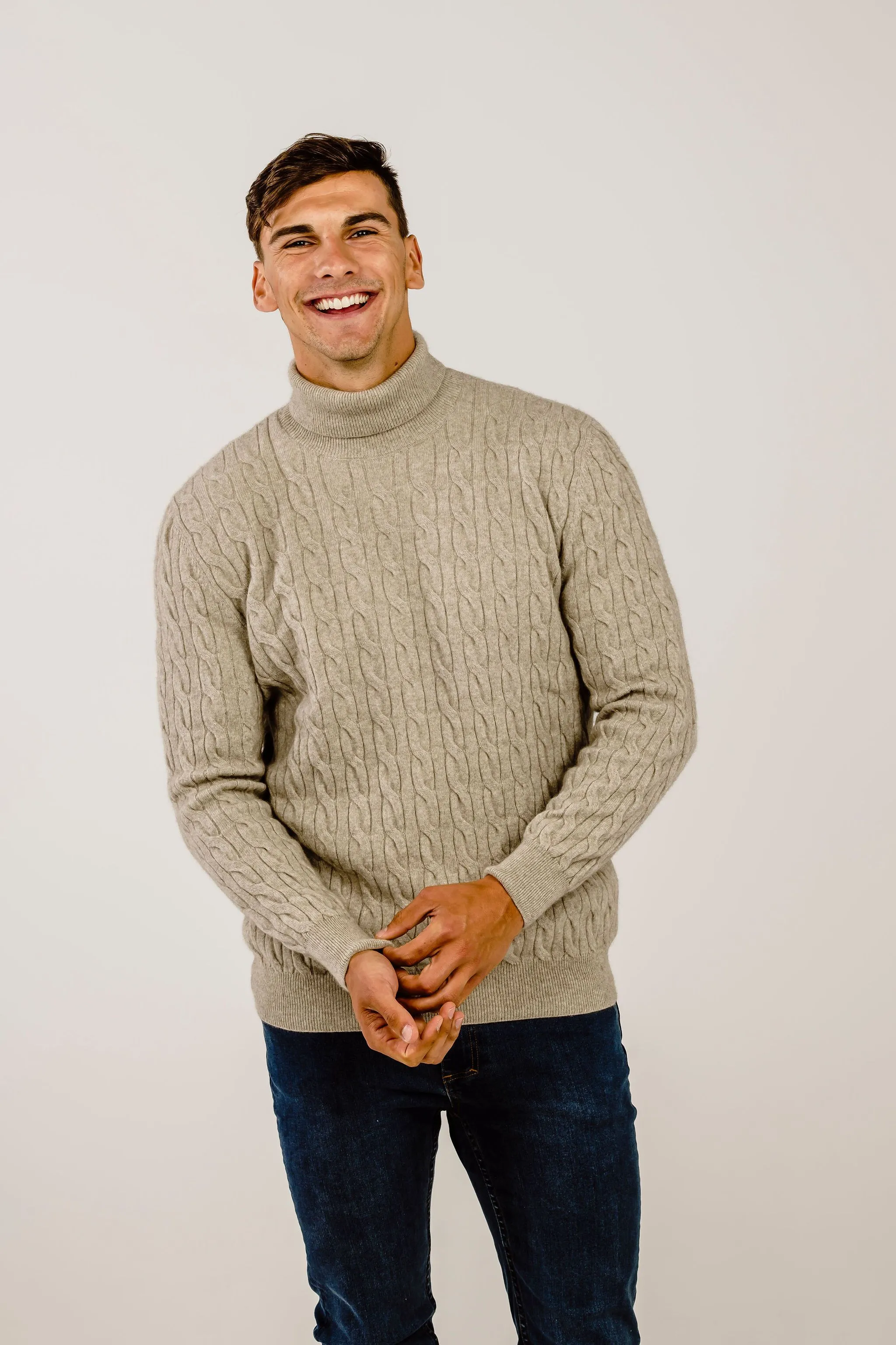 Mahana Cashmere Turtle Cable Sweater