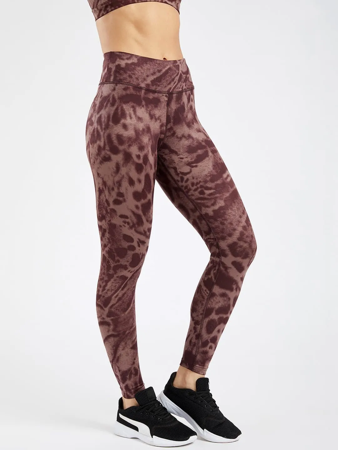 Maxtreme Brunette Printed Full Length Leggings