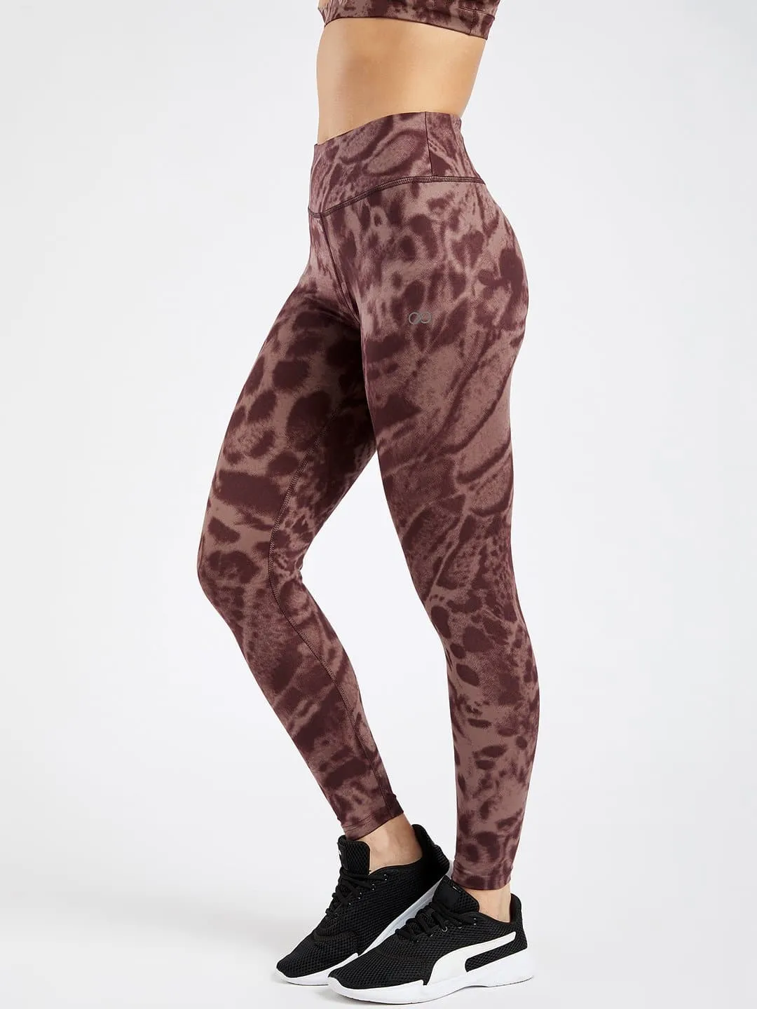 Maxtreme Brunette Printed Full Length Leggings