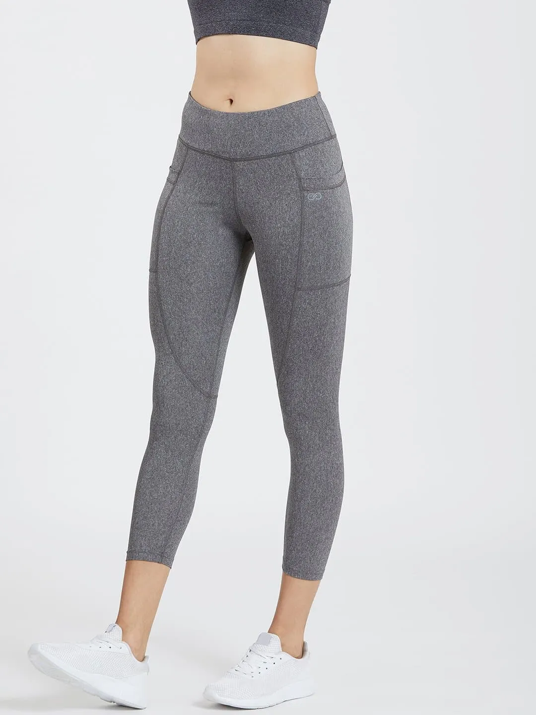 Maxtreme Power me Charcoal Marl Ankle Pocket Leggings