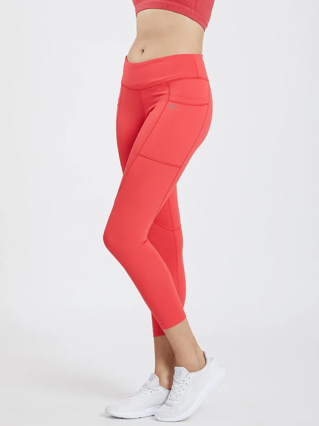 Maxtreme Power me Flame Red Ankle Pocket Leggings