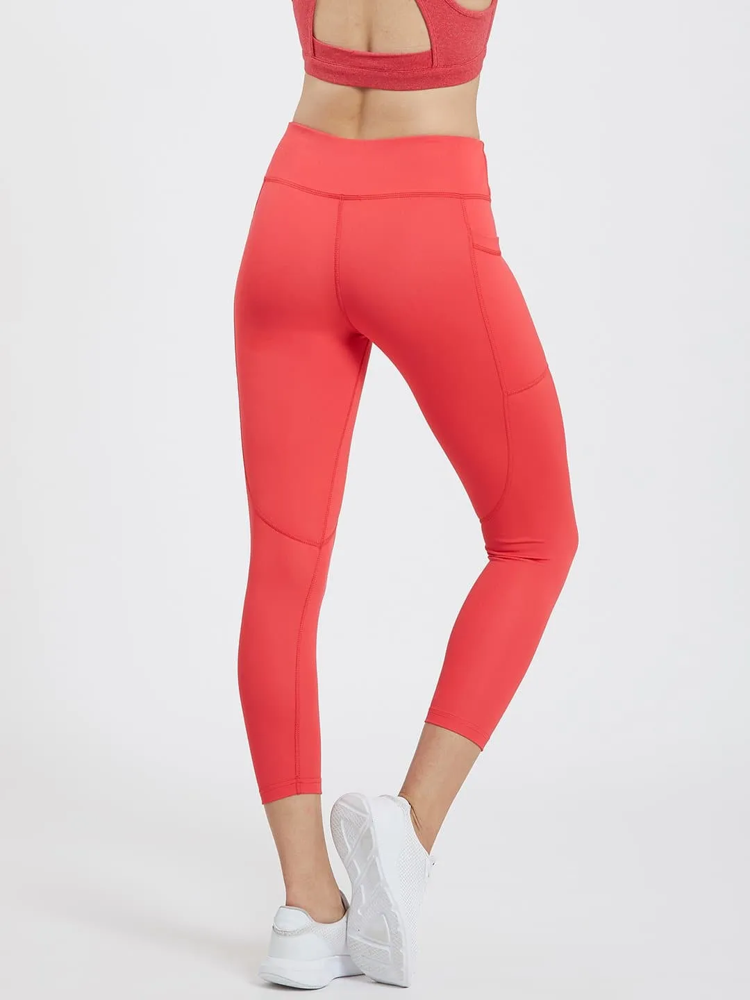 Maxtreme Power me Flame Red Ankle Pocket Leggings