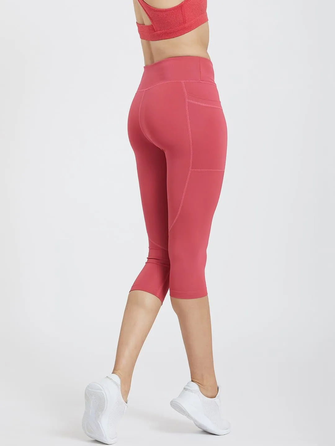 Maxtreme Power me Hippie Pink Pocket Capri Leggings