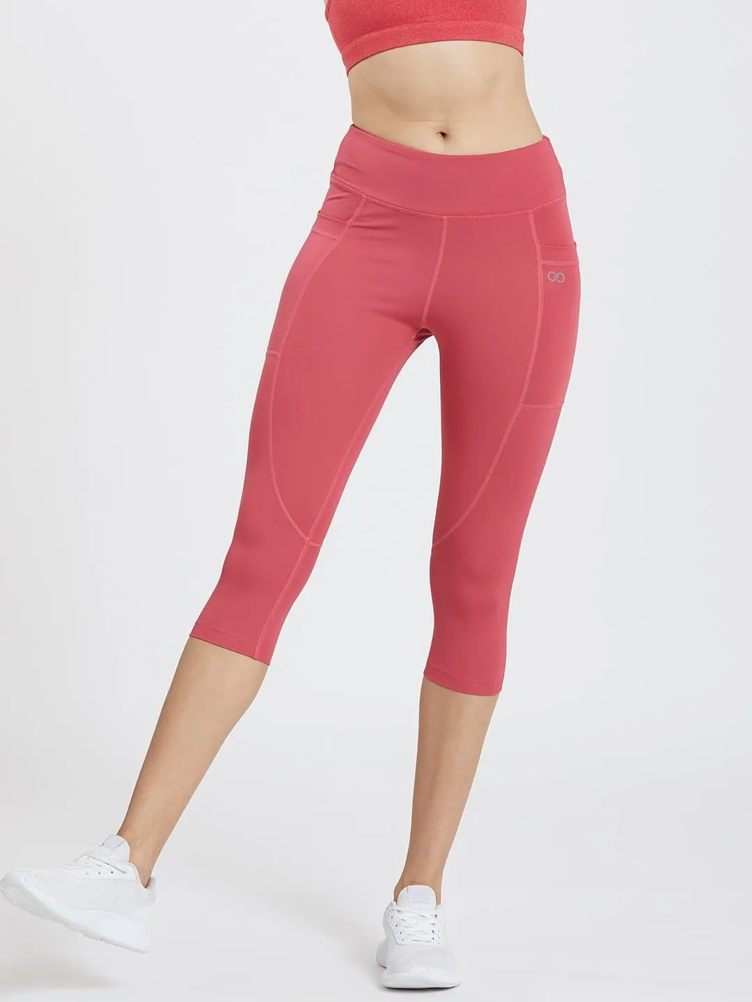 Maxtreme Power me Hippie Pink Pocket Capri Leggings