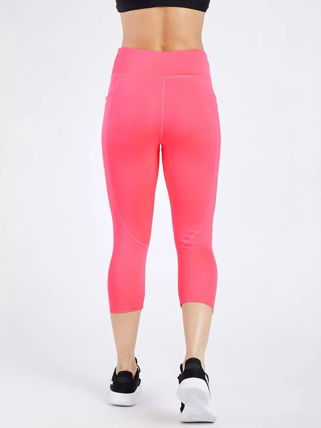 Maxtreme Power Me Hot Pink Pocket Capri Leggings