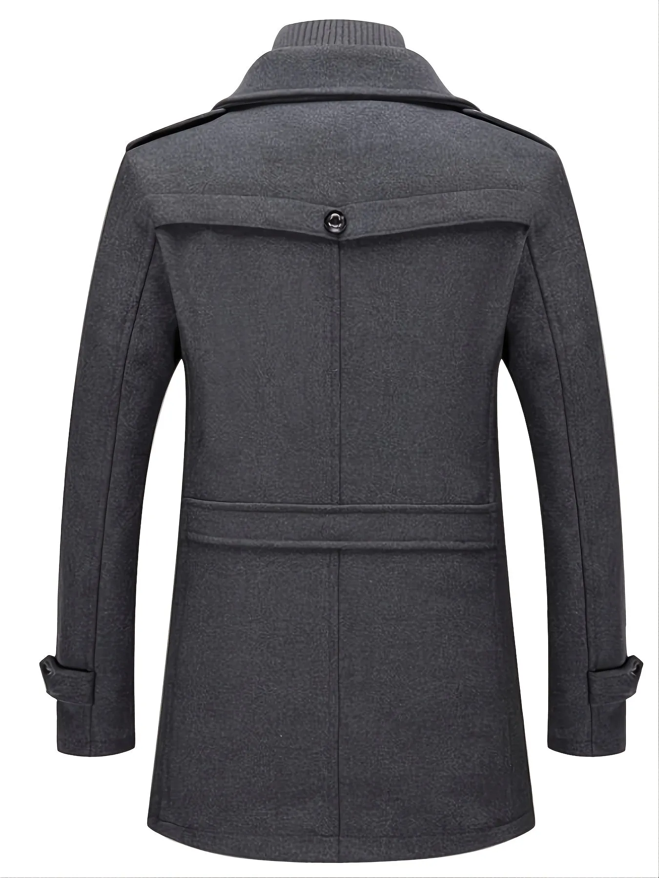 Men's Business Woolen Coat Fashion Double Collar Mid-length Woolen Jacket For Autumn/Winter