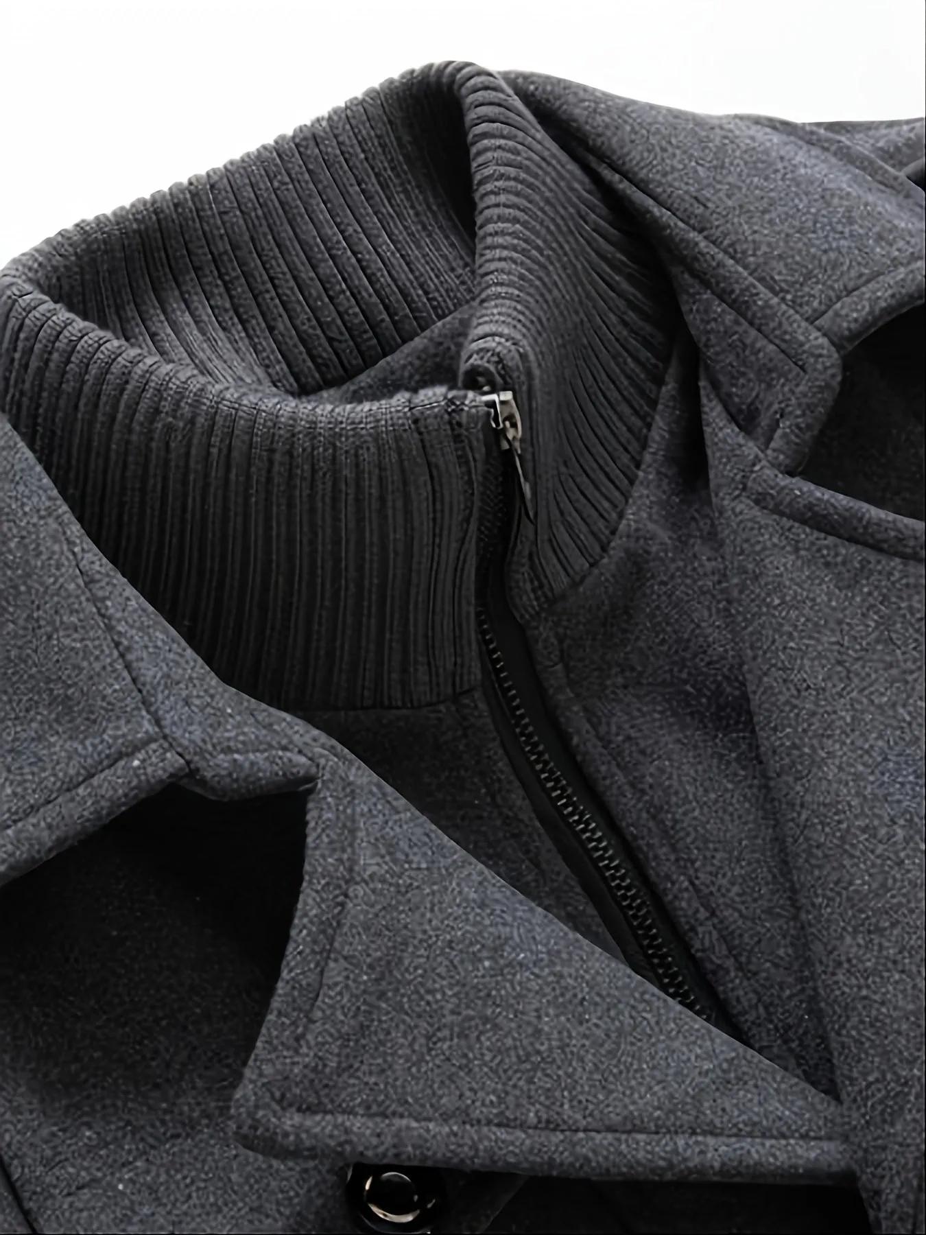 Men's Business Woolen Coat Fashion Double Collar Mid-length Woolen Jacket For Autumn/Winter