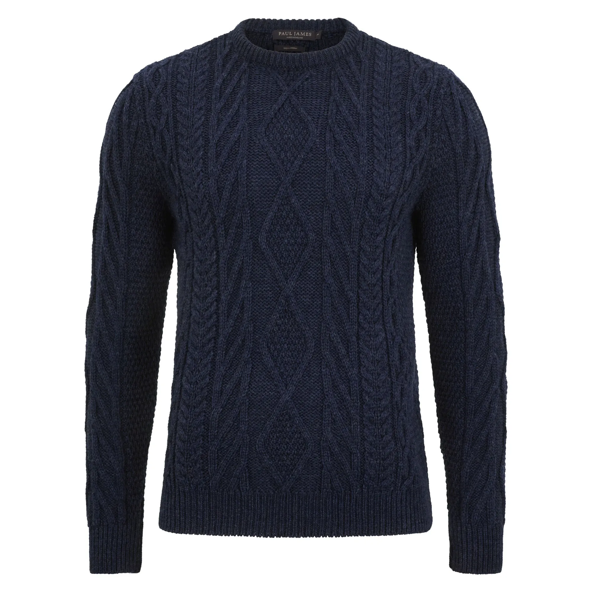 Mens Chunky Merino Wool Cable Jumper