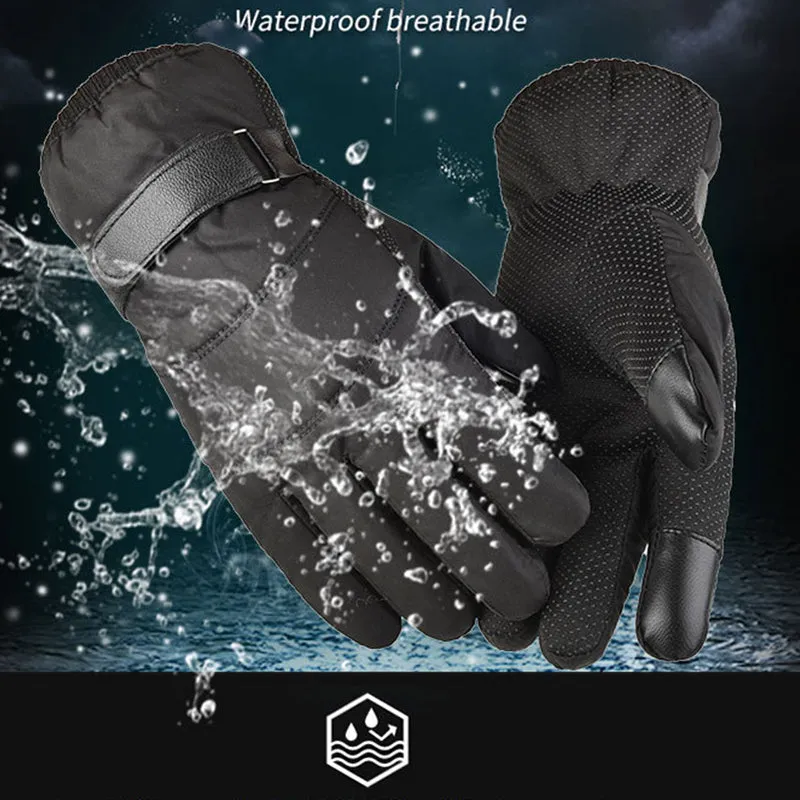 Men's Cycling Gloves Outdoor Windproof Touchscreen Anti-slip Padded Ski Gloves