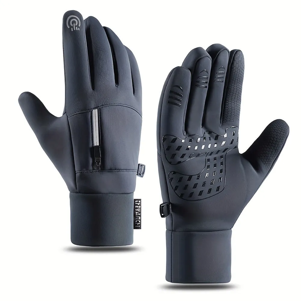 Mens Winter Outdoor Gloves Warm Windproof Waterproof  Touchscreen