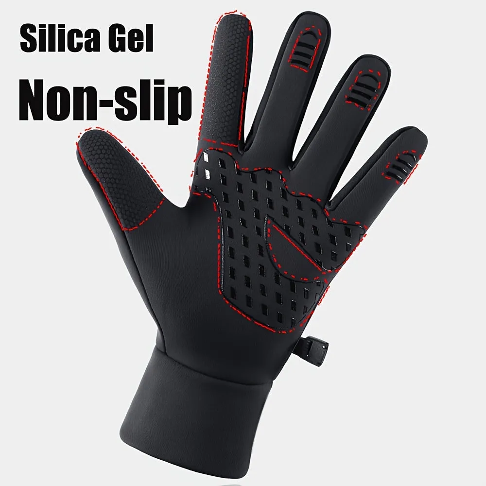 Mens Winter Outdoor Gloves Warm Windproof Waterproof  Touchscreen