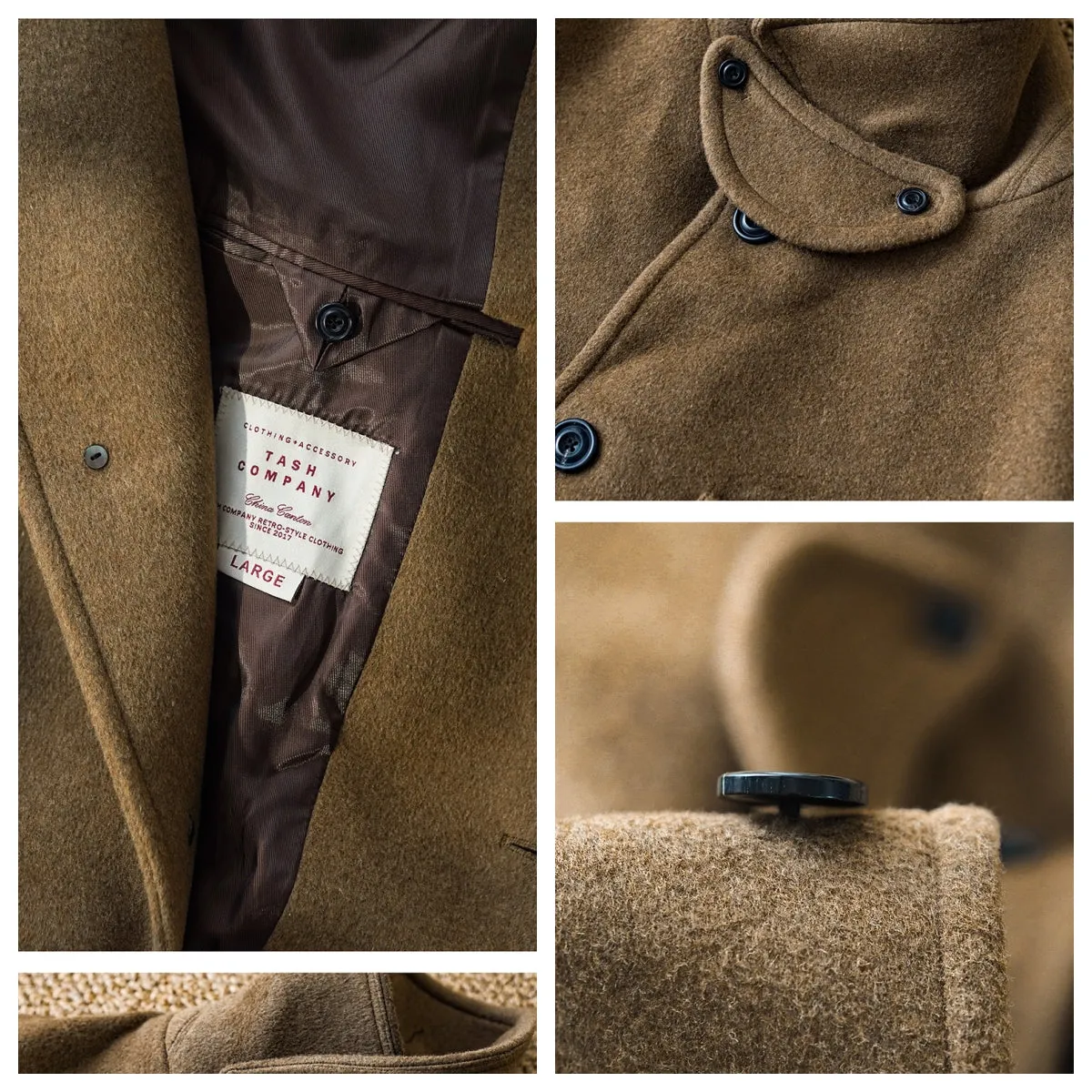 Men's Woolen Balmacaan Coat