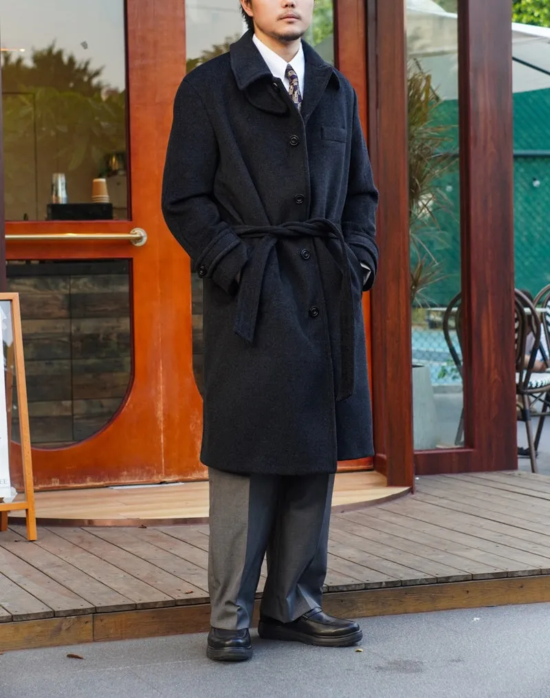 Men's Woolen Balmacaan Coat