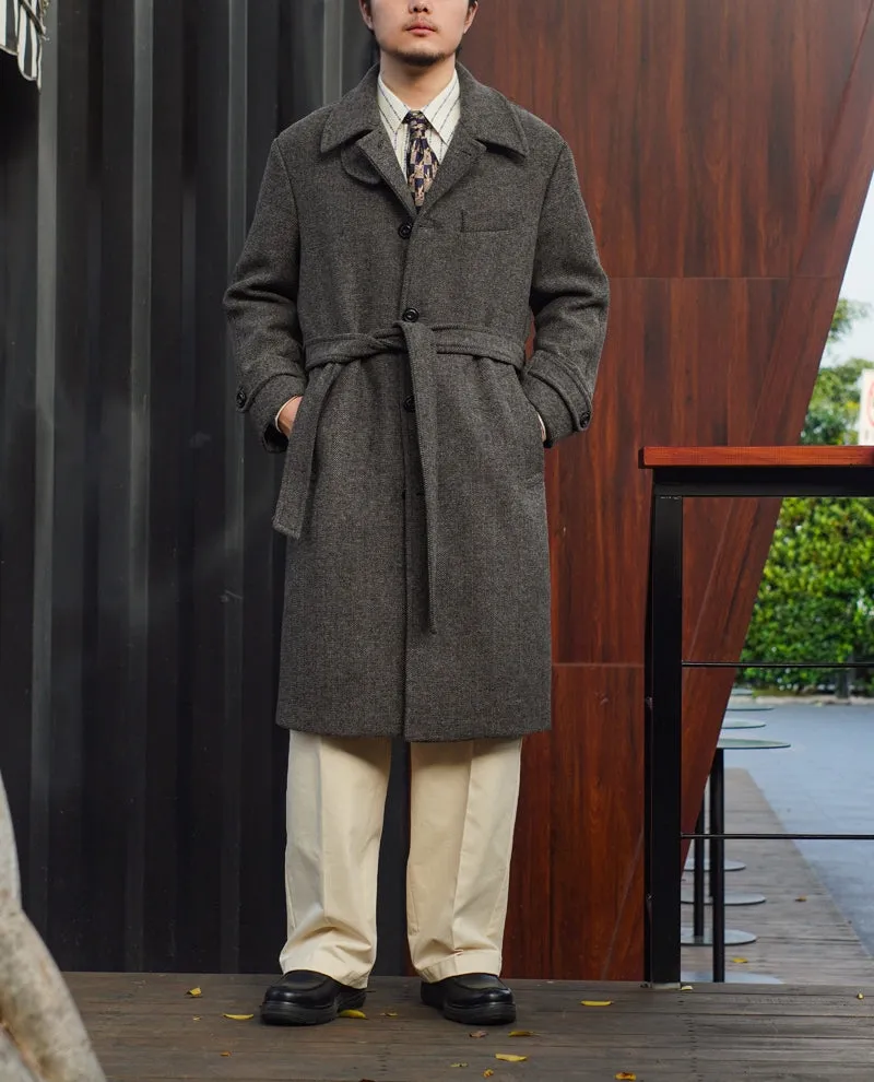 Men's Woolen Balmacaan Coat