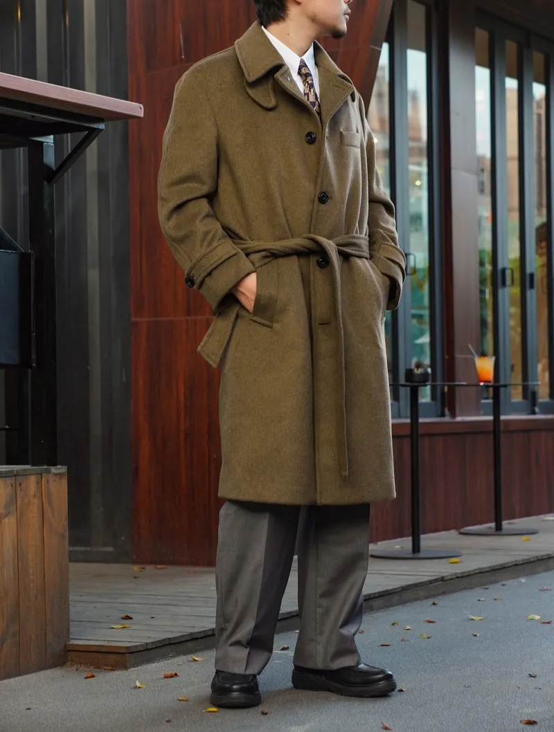 Men's Woolen Balmacaan Coat