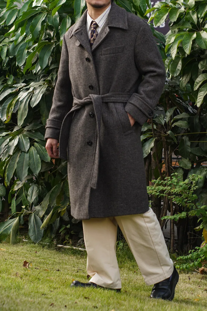 Men's Woolen Balmacaan Coat