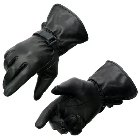 Milwaukee Leather MG7725 Women's Black Leather Gauntlet Motorcycle