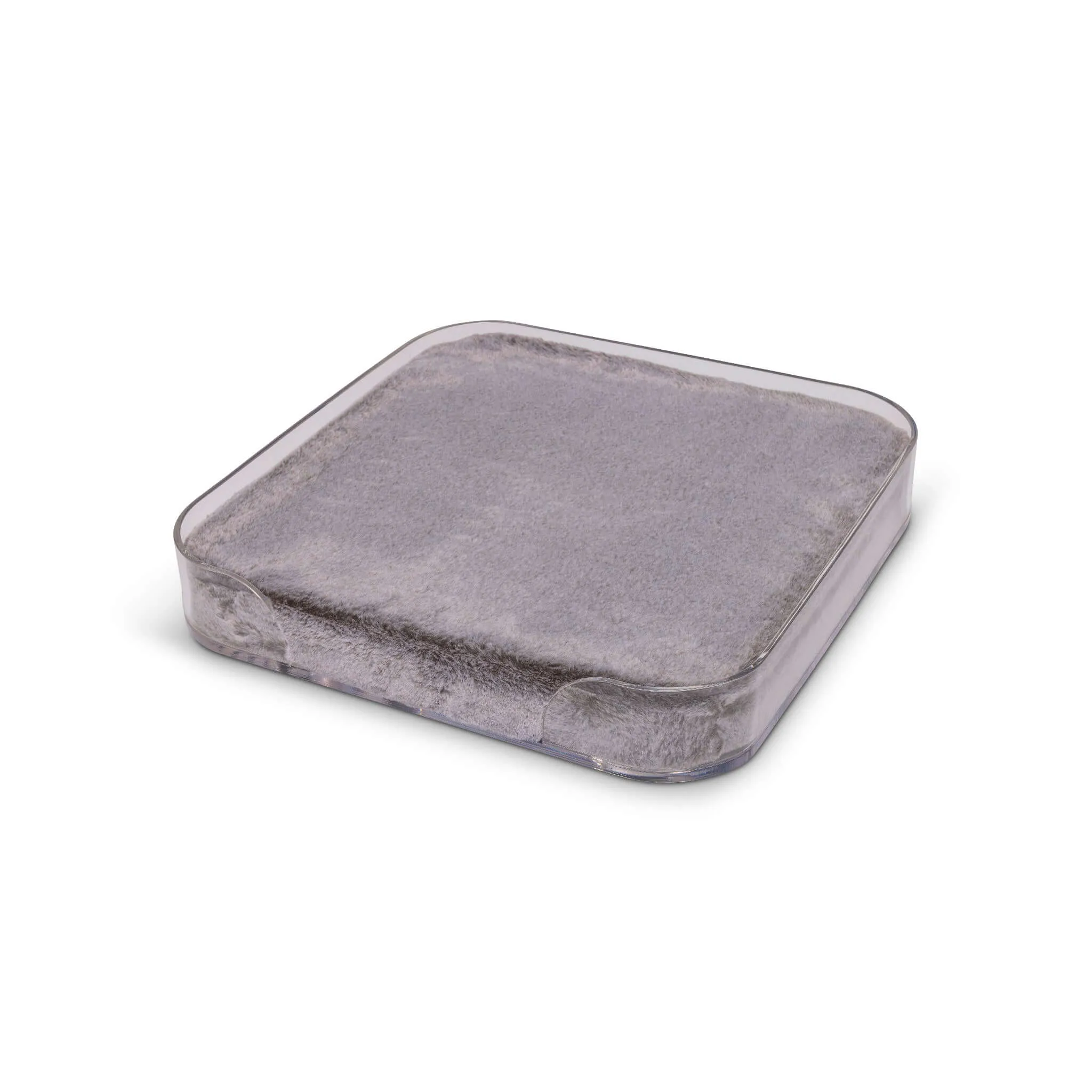 Modern Acrylic Dog Bed with Memory Foam Cushion