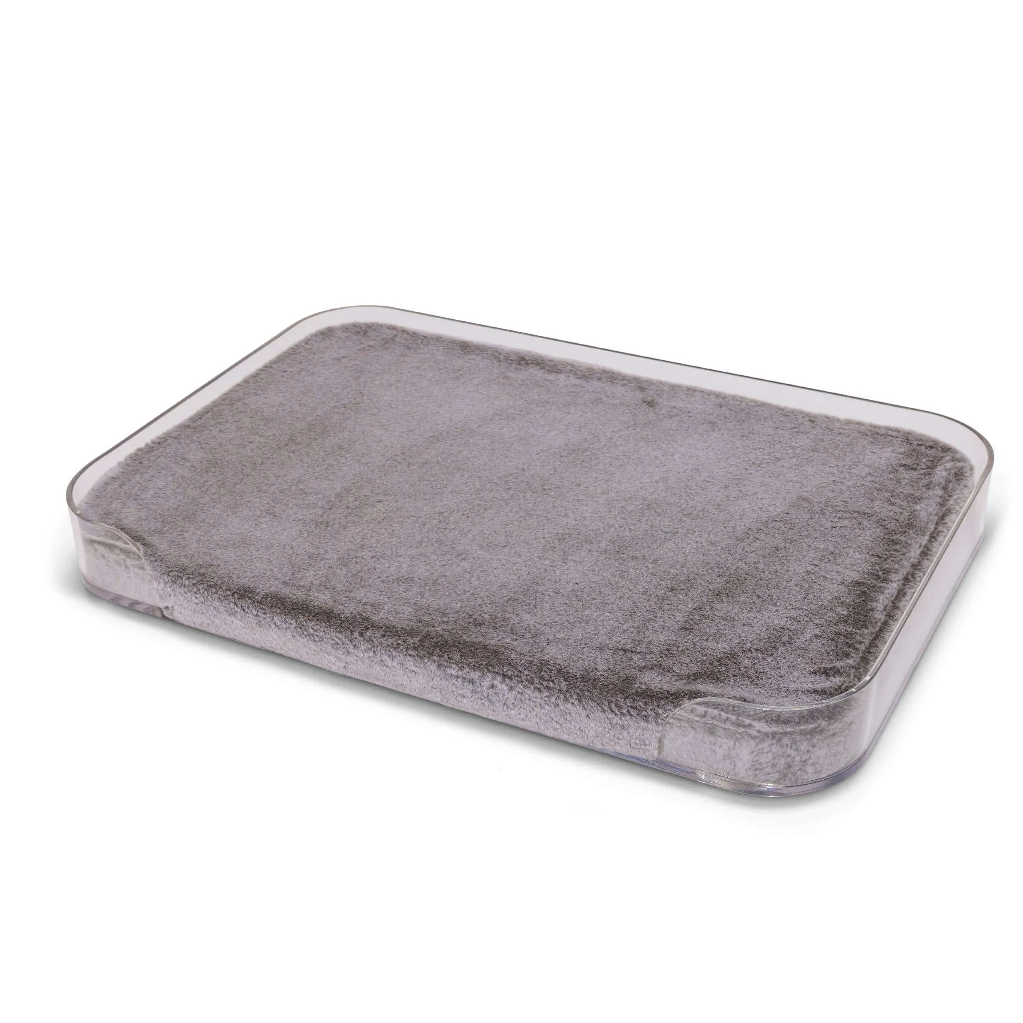 Modern Acrylic Dog Bed with Memory Foam Cushion