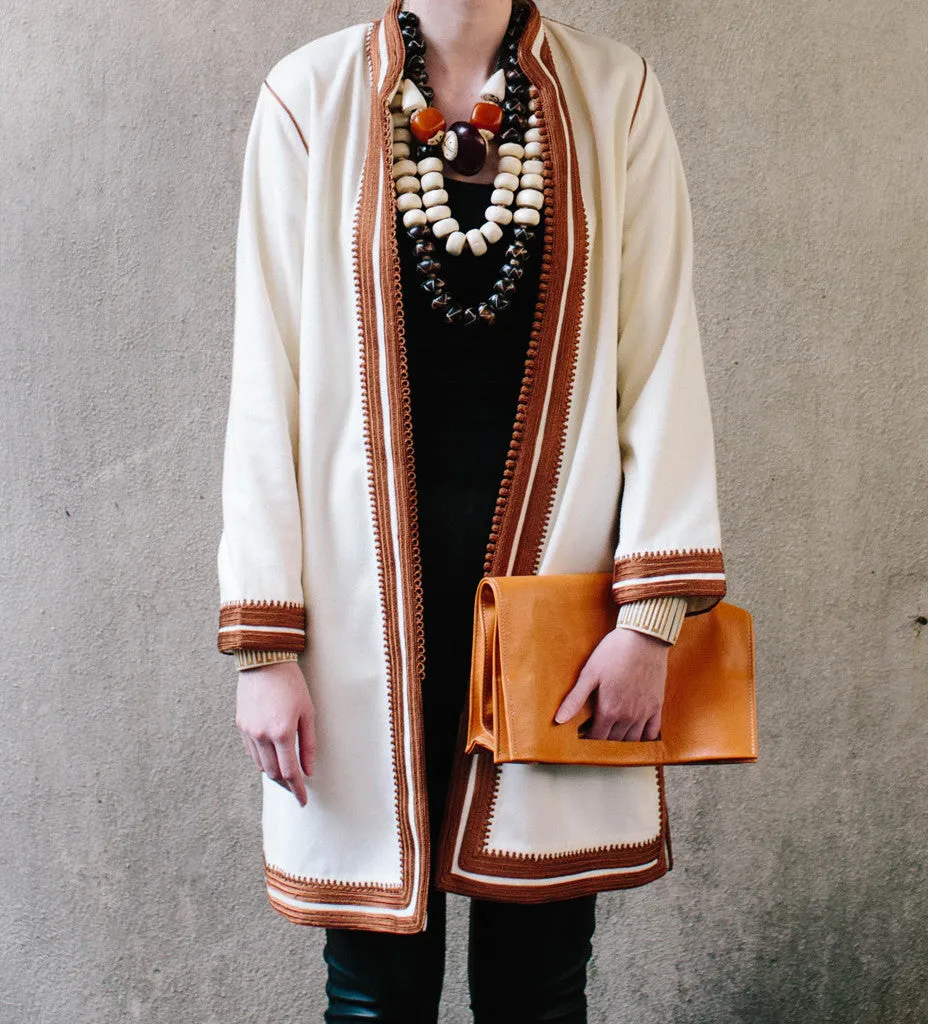 Moroccan Jacket: Copper on White