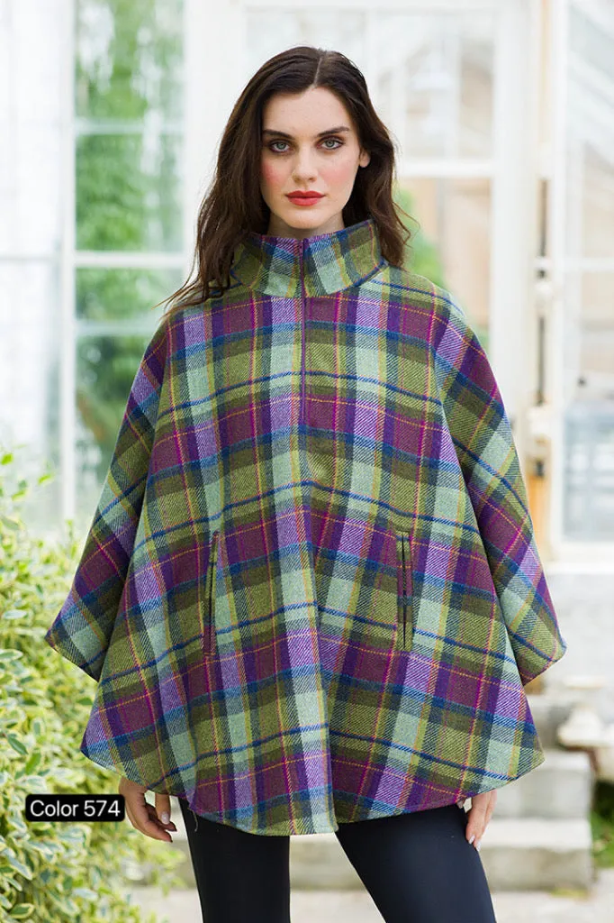 Mucros Weavers Half-Zip Poncho