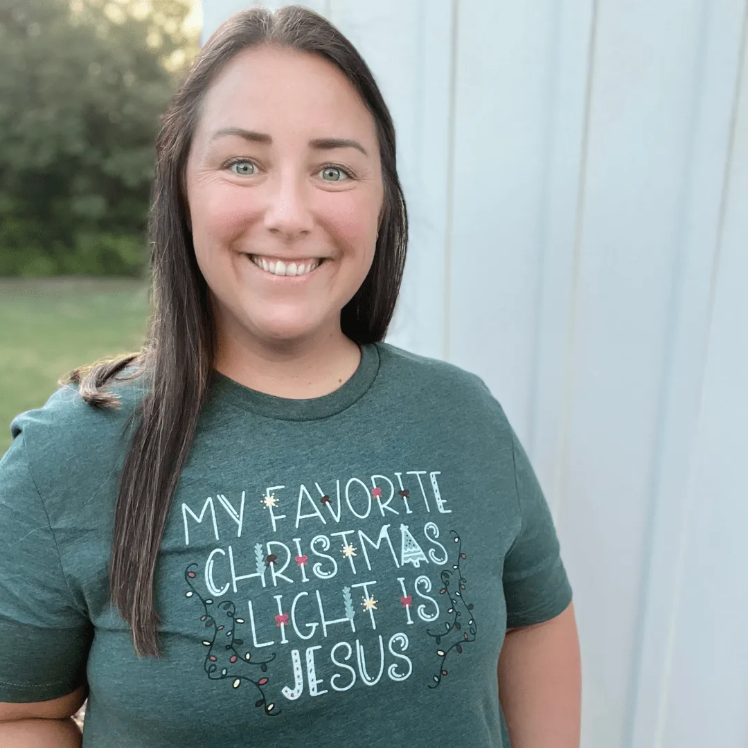 My Favorite Christmas Light is Jesus Multicolor Unisex Shirt