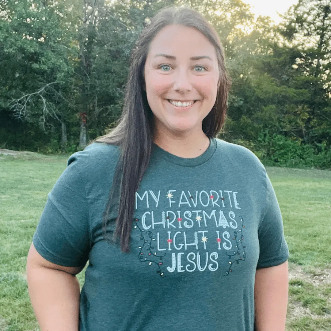 My Favorite Christmas Light is Jesus Multicolor Unisex Shirt