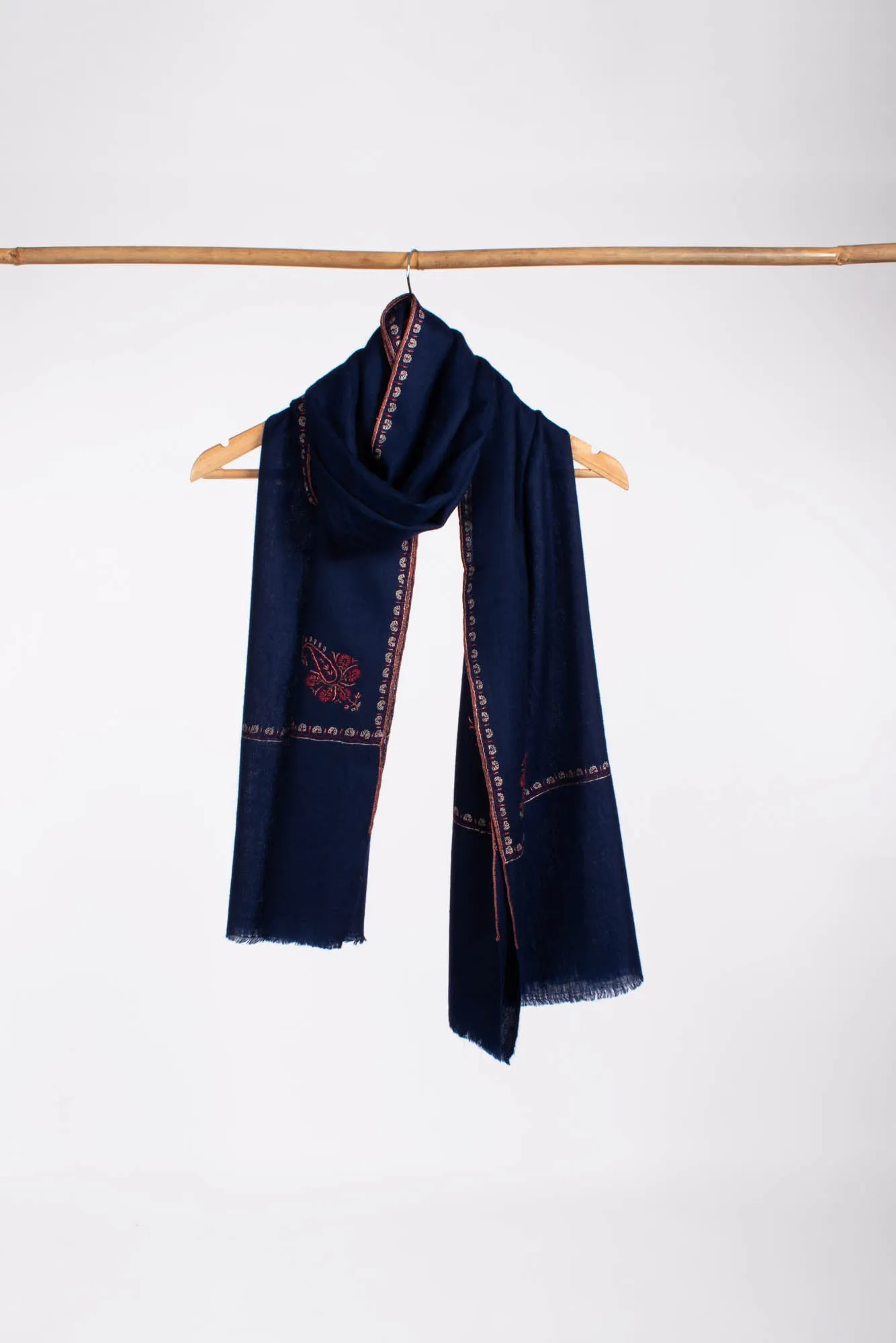 Navy Blue Lightweight Cashmere Scarf - JONESBORO